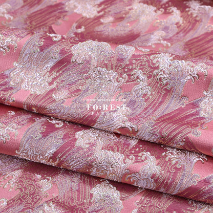 Gold Brocade - The Great Wave沖浪裏 fabric - FO:REST Fabric 布恩堂Liberty fabrictana lawnjapanese fabricykk zipper