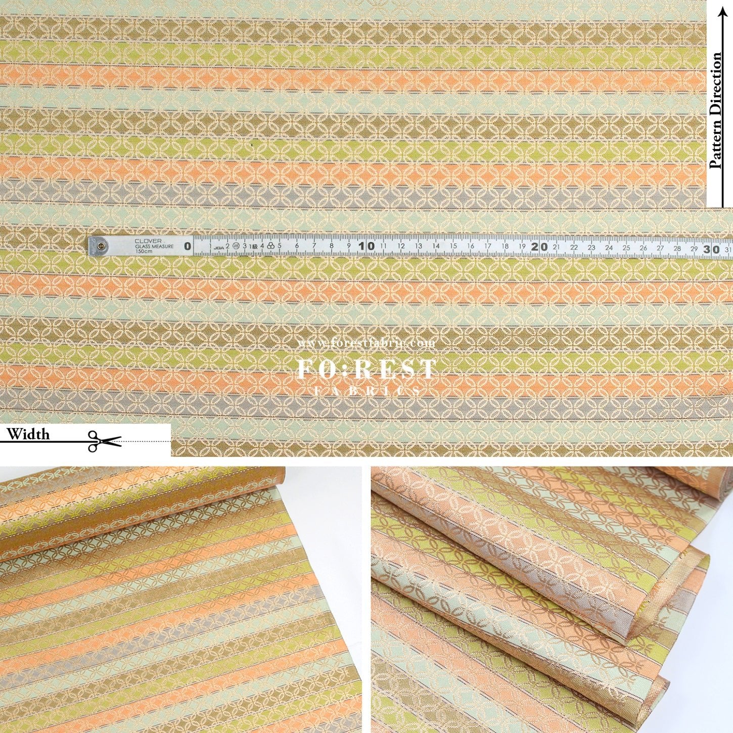 Gold Brocade - Tradition Shippo fabric - FO:REST Fabric 布恩堂Liberty fabrictana lawnjapanese fabricykk zipper