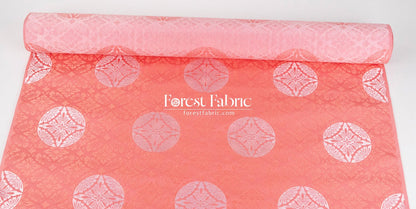 Gold Brocade - Traditional Coral Crest fabric - FO:REST Fabric 布恩堂Liberty fabrictana lawnjapanese fabricykk zipper