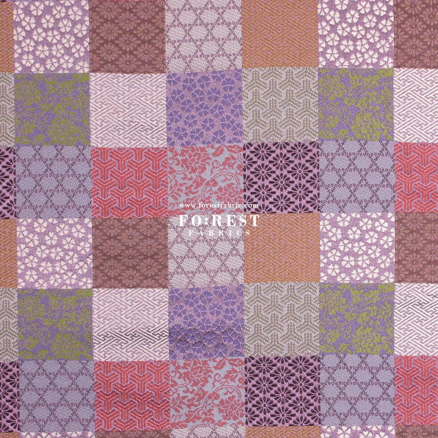 Gold brocade - Traditional傳統格 Japanese style KINRAN fabric PURPLE - FO:REST Fabric 布恩堂Liberty fabrictana lawnjapanese fabricykk zipper