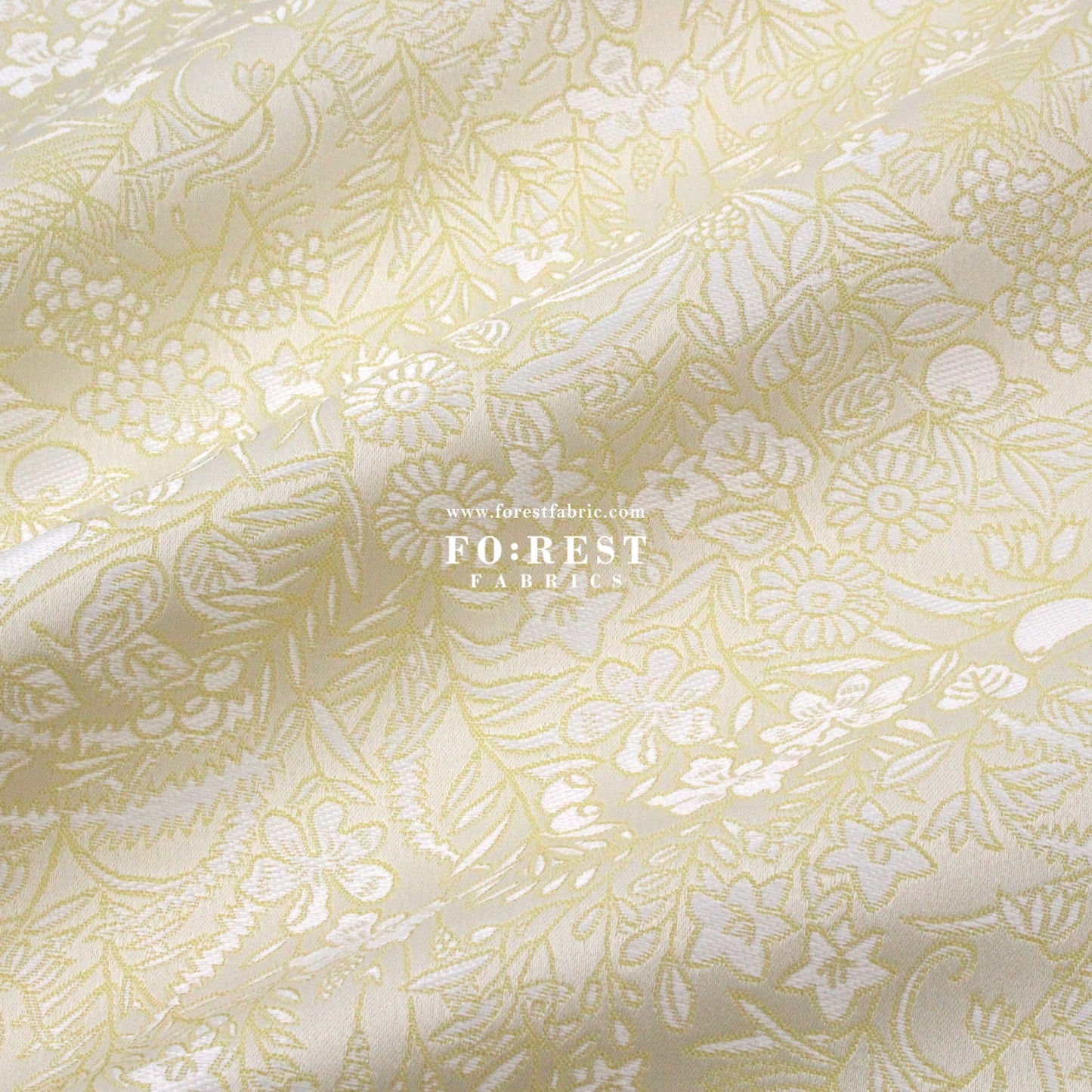 Gold Brocade - Wildflower fabric - FO:REST Fabric 布恩堂Liberty fabrictana lawnjapanese fabricykk zipper