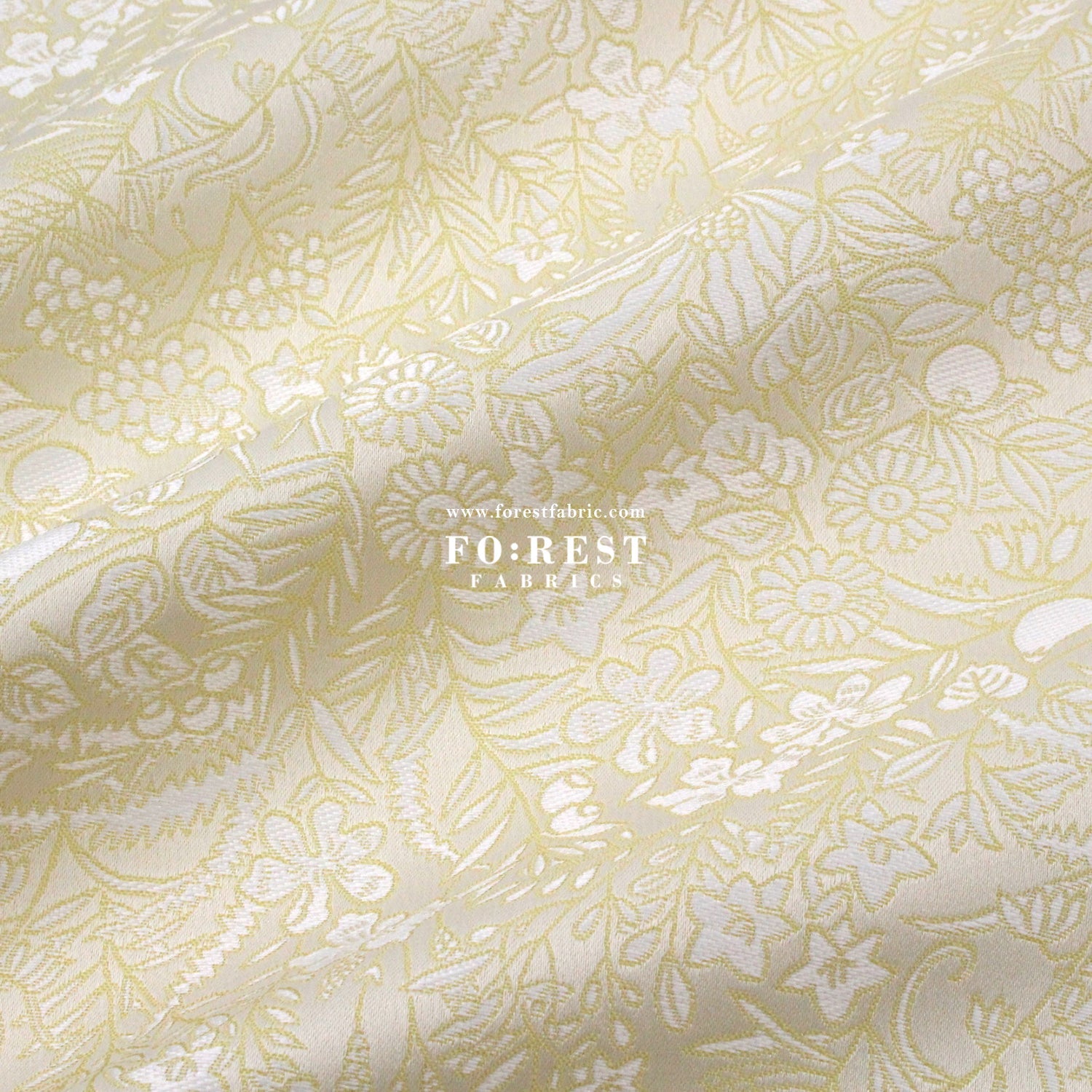 Gold Brocade - Wildflower fabric - FO:REST Fabric 布恩堂Liberty fabrictana lawnjapanese fabricykk zipper