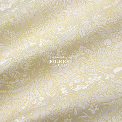 Gold Brocade - Wildflower fabric - FO:REST Fabric 布恩堂Liberty fabrictana lawnjapanese fabricykk zipper
