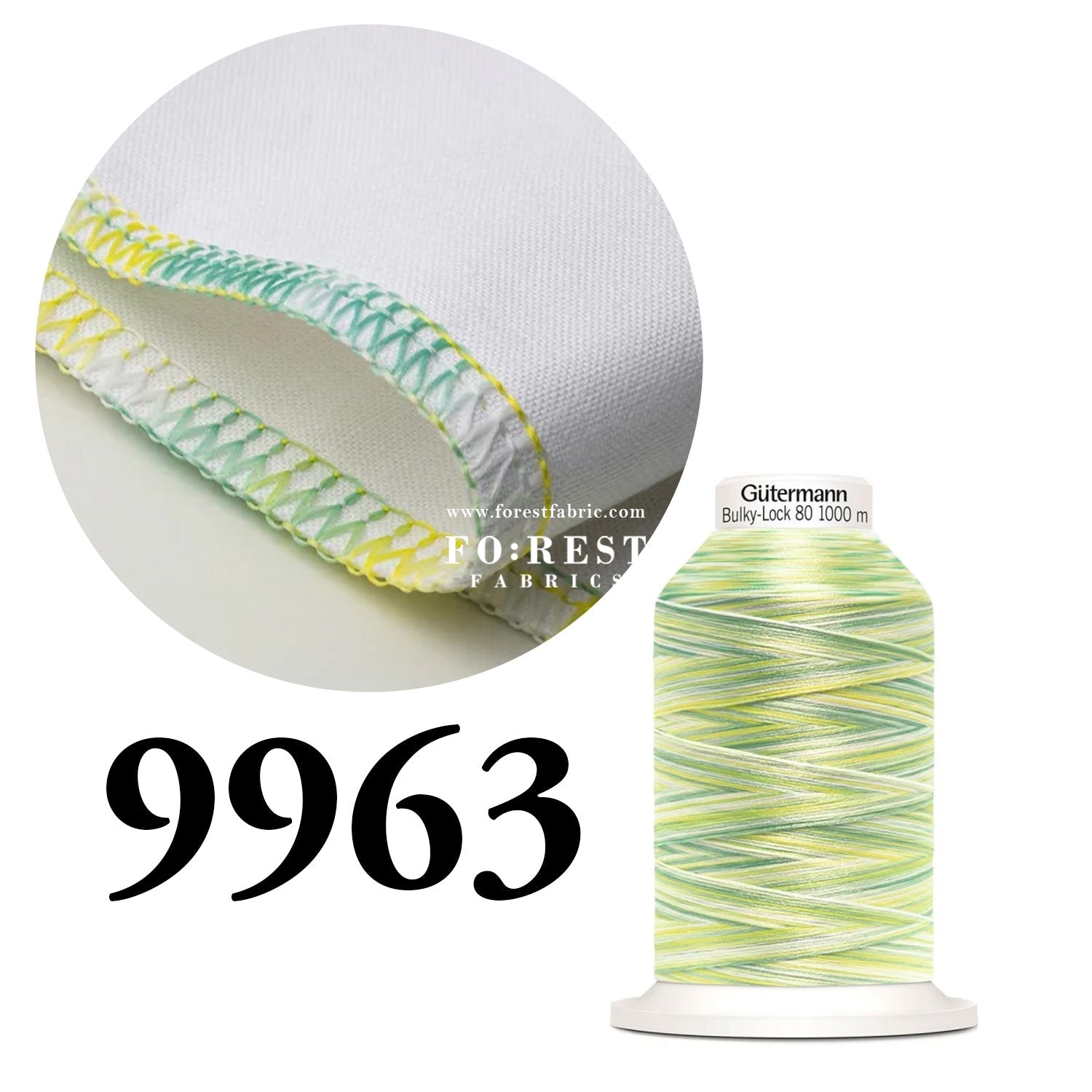 Gutermann Bulky - Lock 80 Thread 1000m 緞染彈性車縫線 - FO:REST Fabric 布恩堂Liberty fabrictana lawnjapanese fabricykk zipper