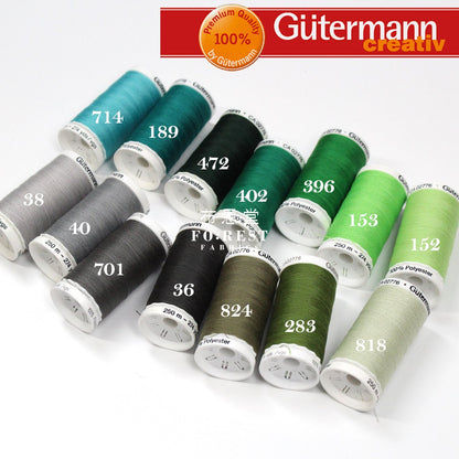 Gutermann Polyester Thread GH - 250m - FO:REST Fabric 布恩堂Liberty fabrictana lawnjapanese fabricykk zipper