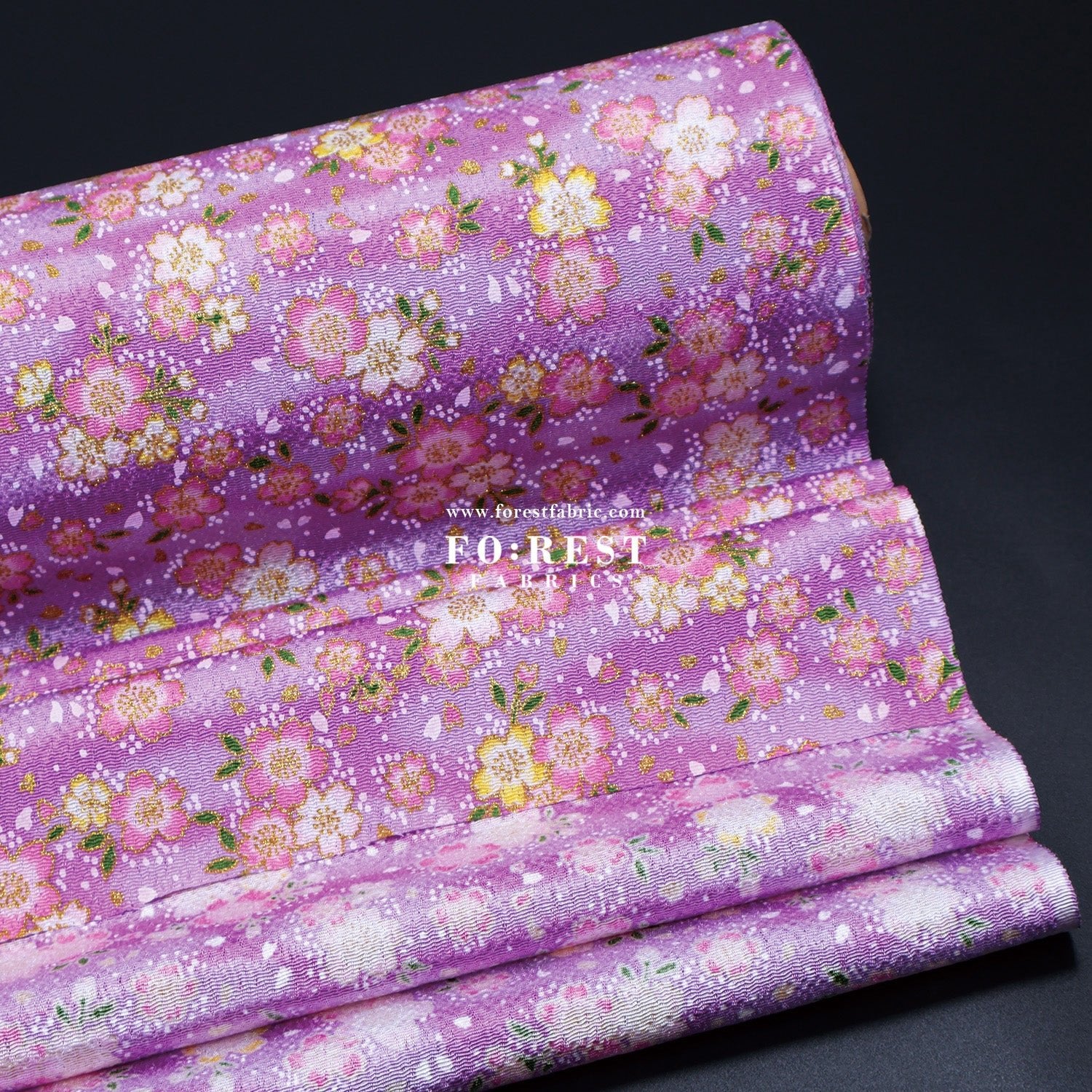 Ichikoshi crepe - Sakura fabric 2 - FO:REST Fabric 布恩堂Liberty fabrictana lawnjapanese fabricykk zipper