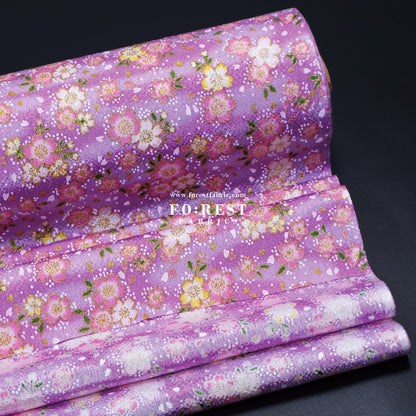 Ichikoshi crepe - Sakura fabric 2 - FO:REST Fabric 布恩堂Liberty fabrictana lawnjapanese fabricykk zipper