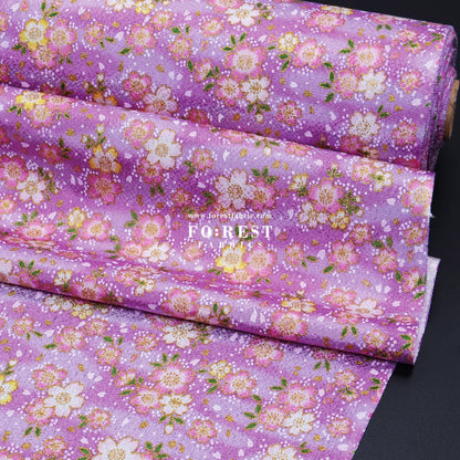 Ichikoshi crepe - Sakura fabric 2 - FO:REST Fabric 布恩堂Liberty fabrictana lawnjapanese fabricykk zipper