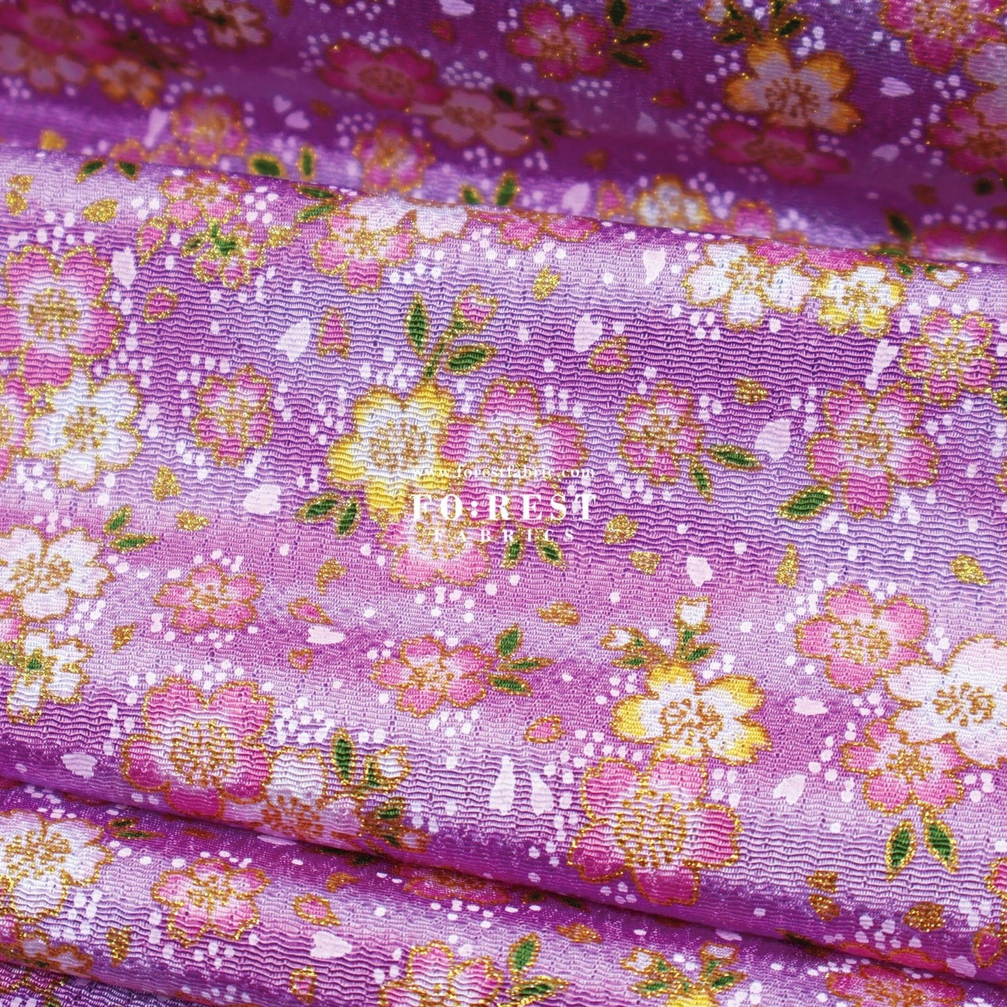 Ichikoshi crepe - Sakura fabric 2 - FO:REST Fabric 布恩堂Liberty fabrictana lawnjapanese fabricykk zipper
