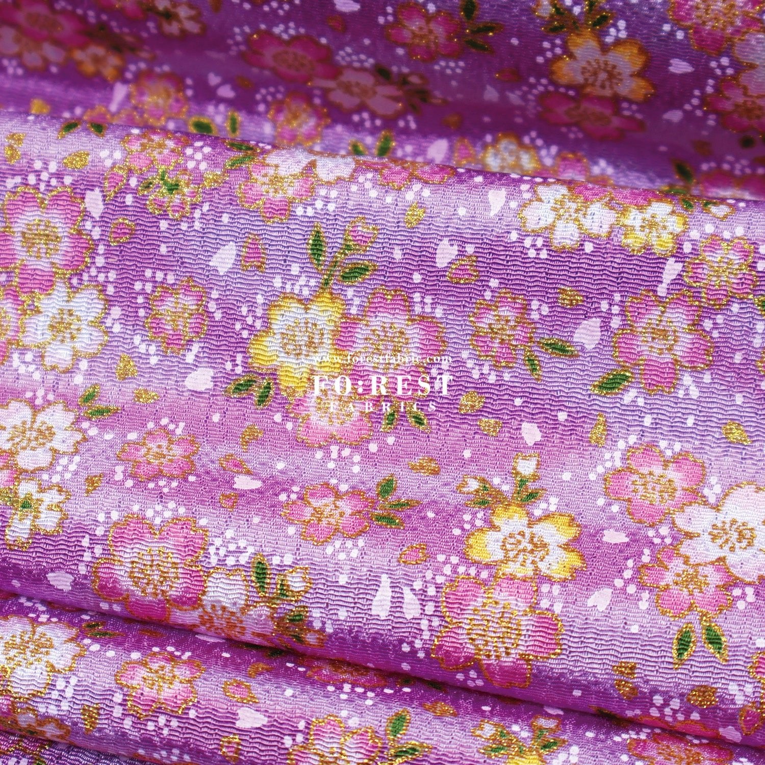 Ichikoshi crepe - Sakura fabric 2 - FO:REST Fabric 布恩堂Liberty fabrictana lawnjapanese fabricykk zipper