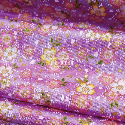 Ichikoshi crepe - Sakura fabric 2 - FO:REST Fabric 布恩堂Liberty fabrictana lawnjapanese fabricykk zipper