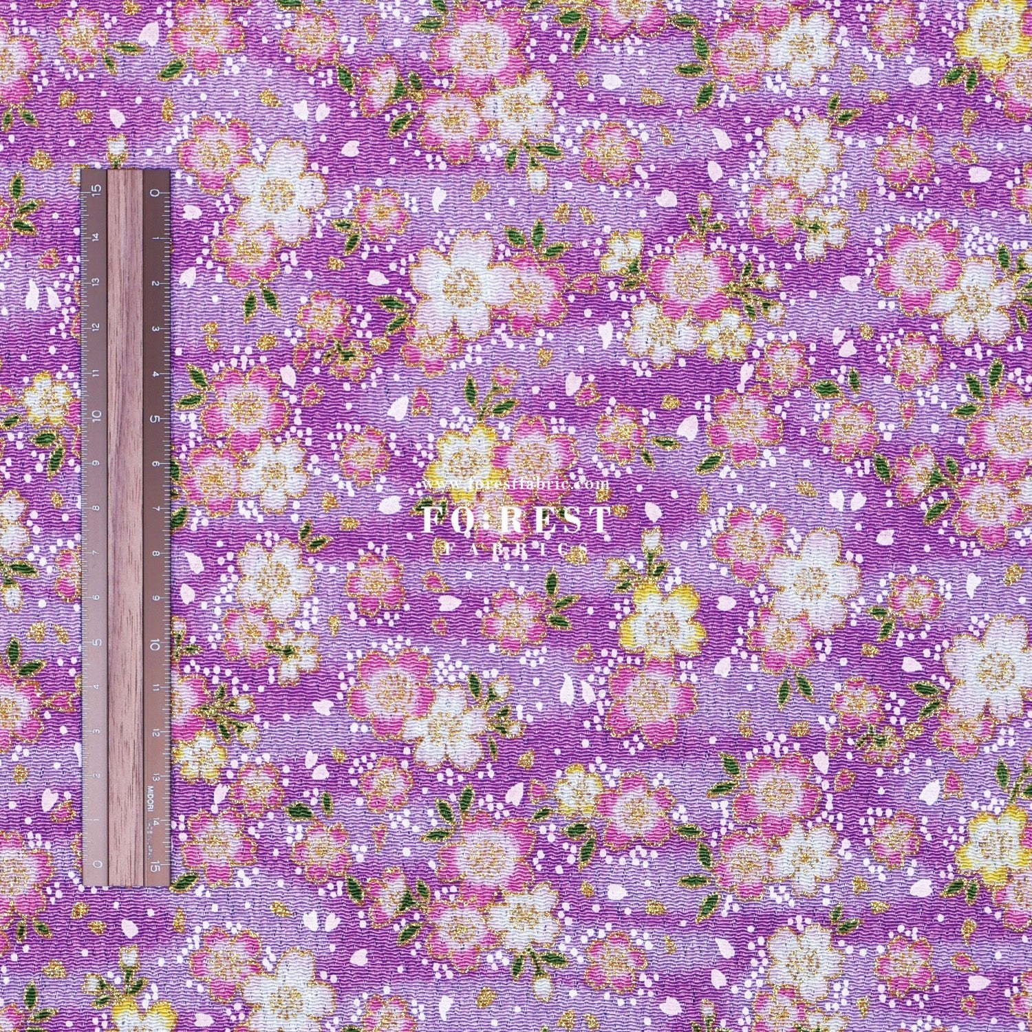 Ichikoshi crepe - Sakura fabric 2 - FO:REST Fabric 布恩堂Liberty fabrictana lawnjapanese fabricykk zipper