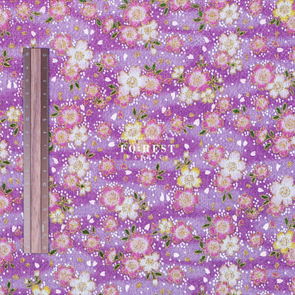 Ichikoshi crepe - Sakura fabric 2 - FO:REST Fabric 布恩堂Liberty fabrictana lawnjapanese fabricykk zipper