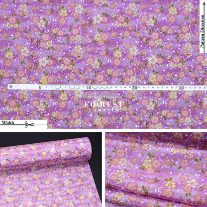Ichikoshi crepe - Sakura fabric 2 - FO:REST Fabric 布恩堂Liberty fabrictana lawnjapanese fabricykk zipper