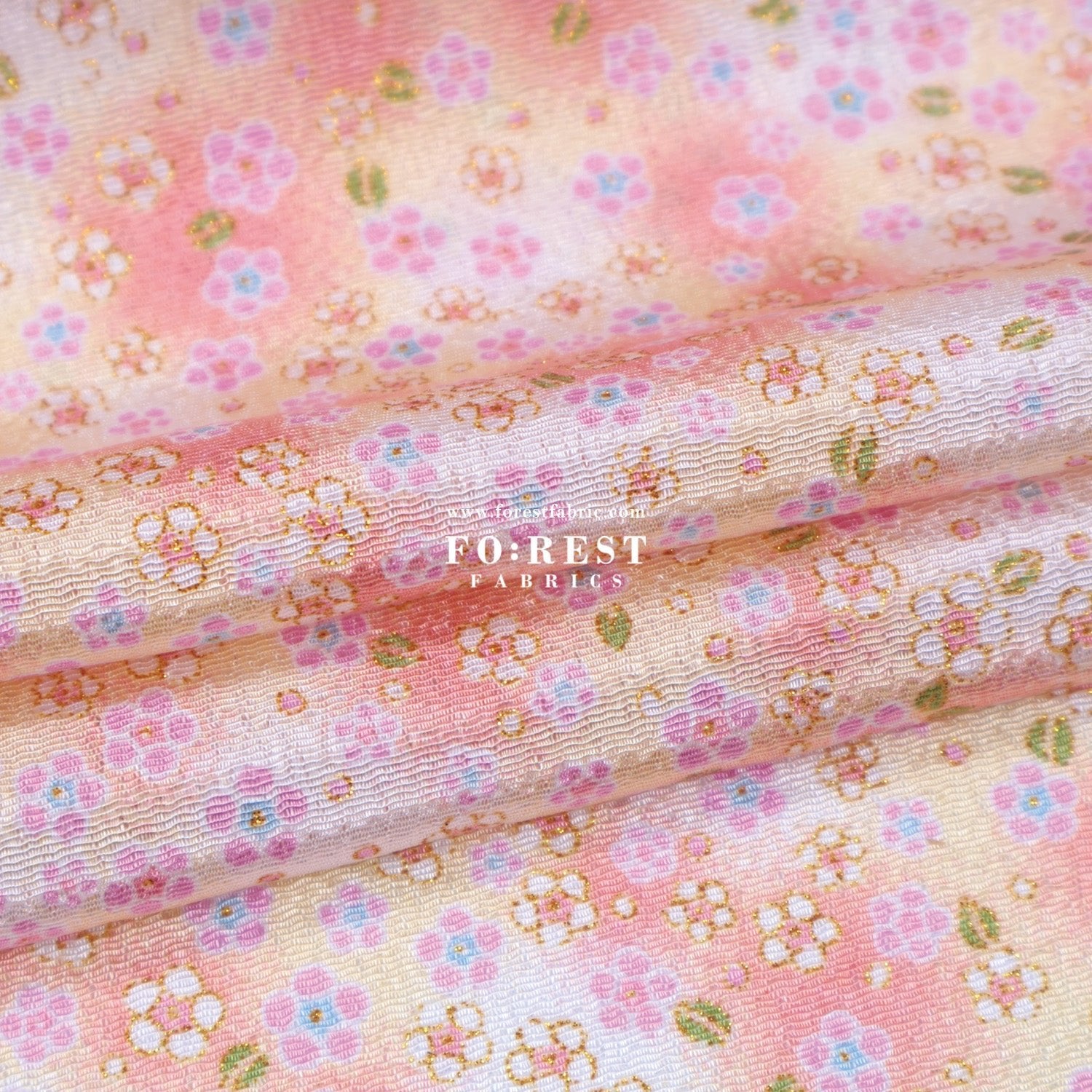 Ichikoshi crepe - Sakura fabric 3 - FO:REST Fabric 布恩堂Liberty fabrictana lawnjapanese fabricykk zipper