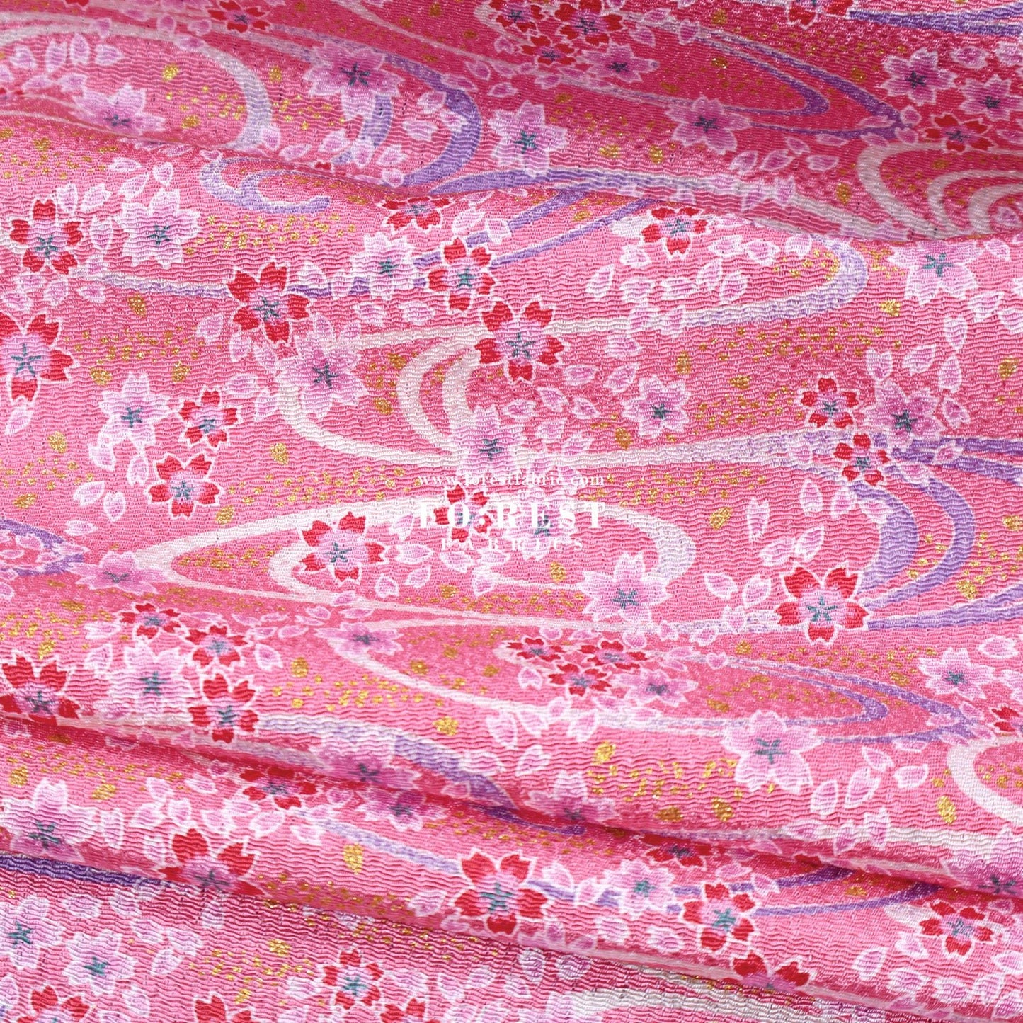 Ichikoshi crepe - Sakura fabric 4 - FO:REST Fabric 布恩堂Liberty fabrictana lawnjapanese fabricykk zipper