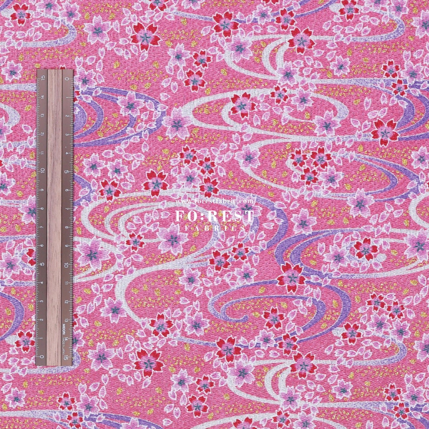Ichikoshi crepe - Sakura fabric 4 - FO:REST Fabric 布恩堂Liberty fabrictana lawnjapanese fabricykk zipper