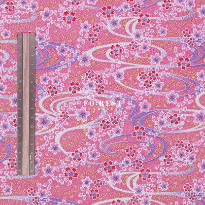 Ichikoshi crepe - Sakura fabric 4 - FO:REST Fabric 布恩堂Liberty fabrictana lawnjapanese fabricykk zipper