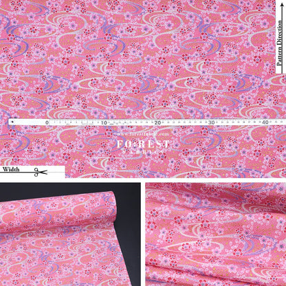 Ichikoshi crepe - Sakura fabric 4 - FO:REST Fabric 布恩堂Liberty fabrictana lawnjapanese fabricykk zipper