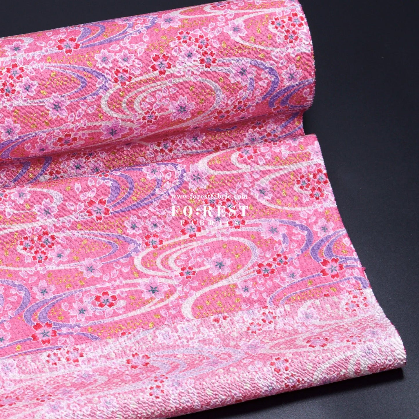 Ichikoshi crepe - Sakura fabric 4 - FO:REST Fabric 布恩堂Liberty fabrictana lawnjapanese fabricykk zipper