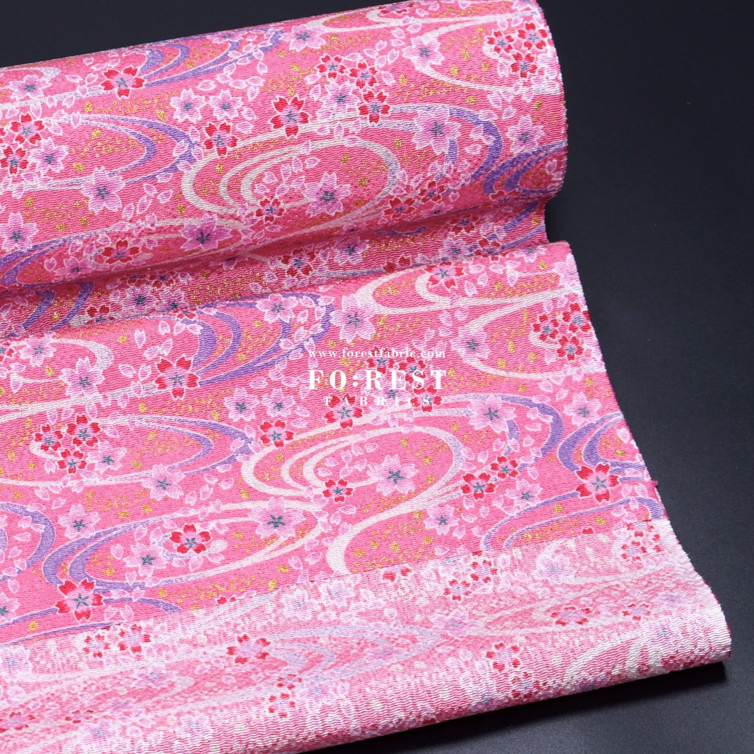 Ichikoshi crepe - Sakura fabric 4 - FO:REST Fabric 布恩堂Liberty fabrictana lawnjapanese fabricykk zipper