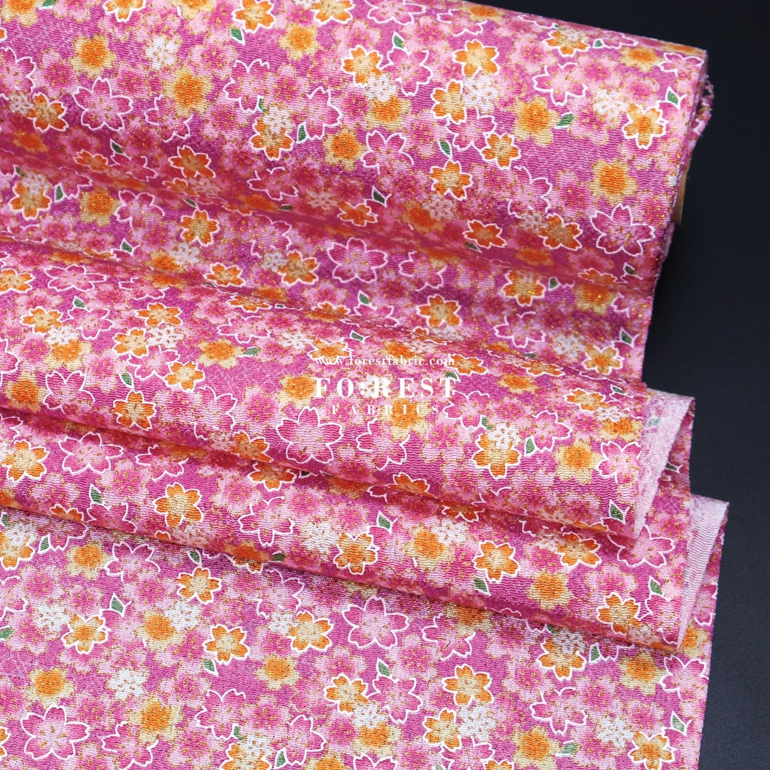 Ichikoshi crepe - Sakura fabric 5 - FO:REST Fabric 布恩堂Liberty fabrictana lawnjapanese fabricykk zipper
