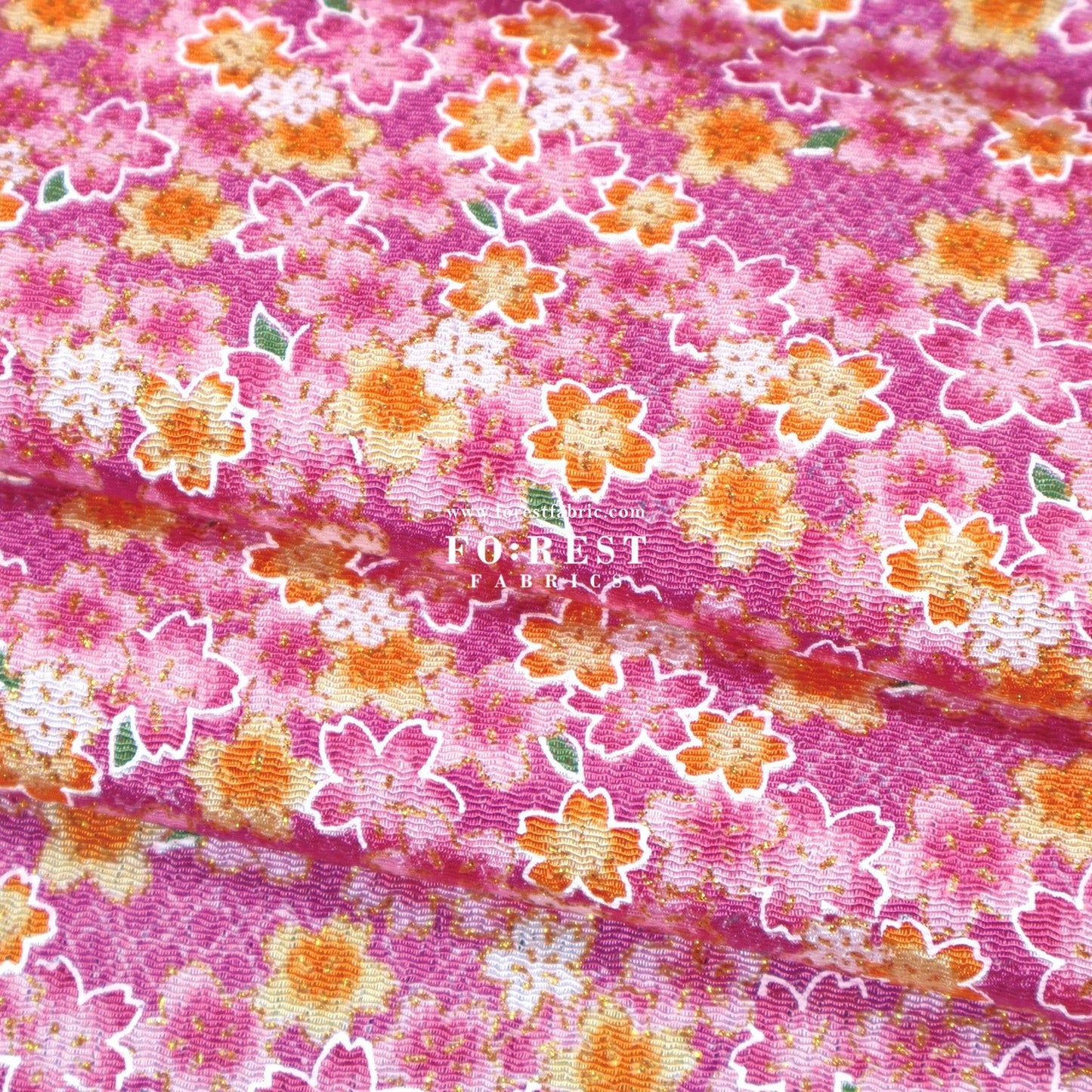Ichikoshi crepe - Sakura fabric 5 - FO:REST Fabric 布恩堂Liberty fabrictana lawnjapanese fabricykk zipper