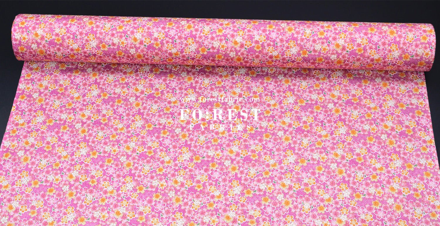 Ichikoshi crepe - Sakura fabric 5 - FO:REST Fabric 布恩堂Liberty fabrictana lawnjapanese fabricykk zipper