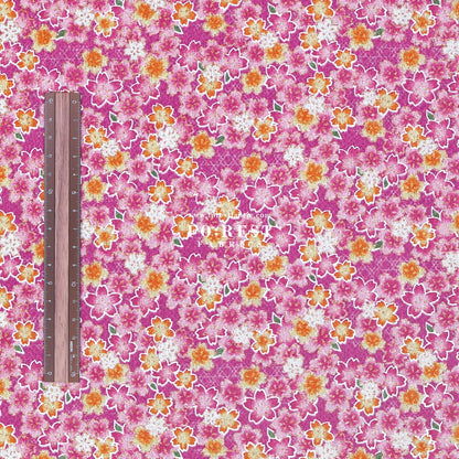 Ichikoshi crepe - Sakura fabric 5 - FO:REST Fabric 布恩堂Liberty fabrictana lawnjapanese fabricykk zipper