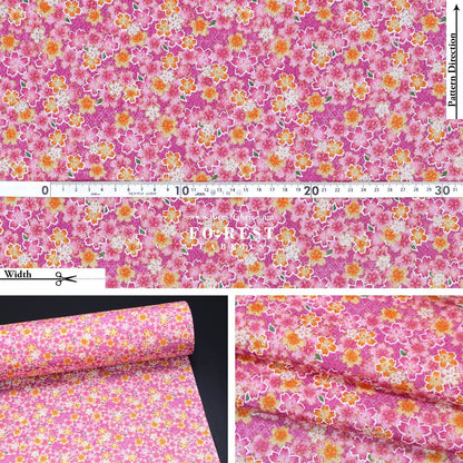 Ichikoshi crepe - Sakura fabric 5 - FO:REST Fabric 布恩堂Liberty fabrictana lawnjapanese fabricykk zipper