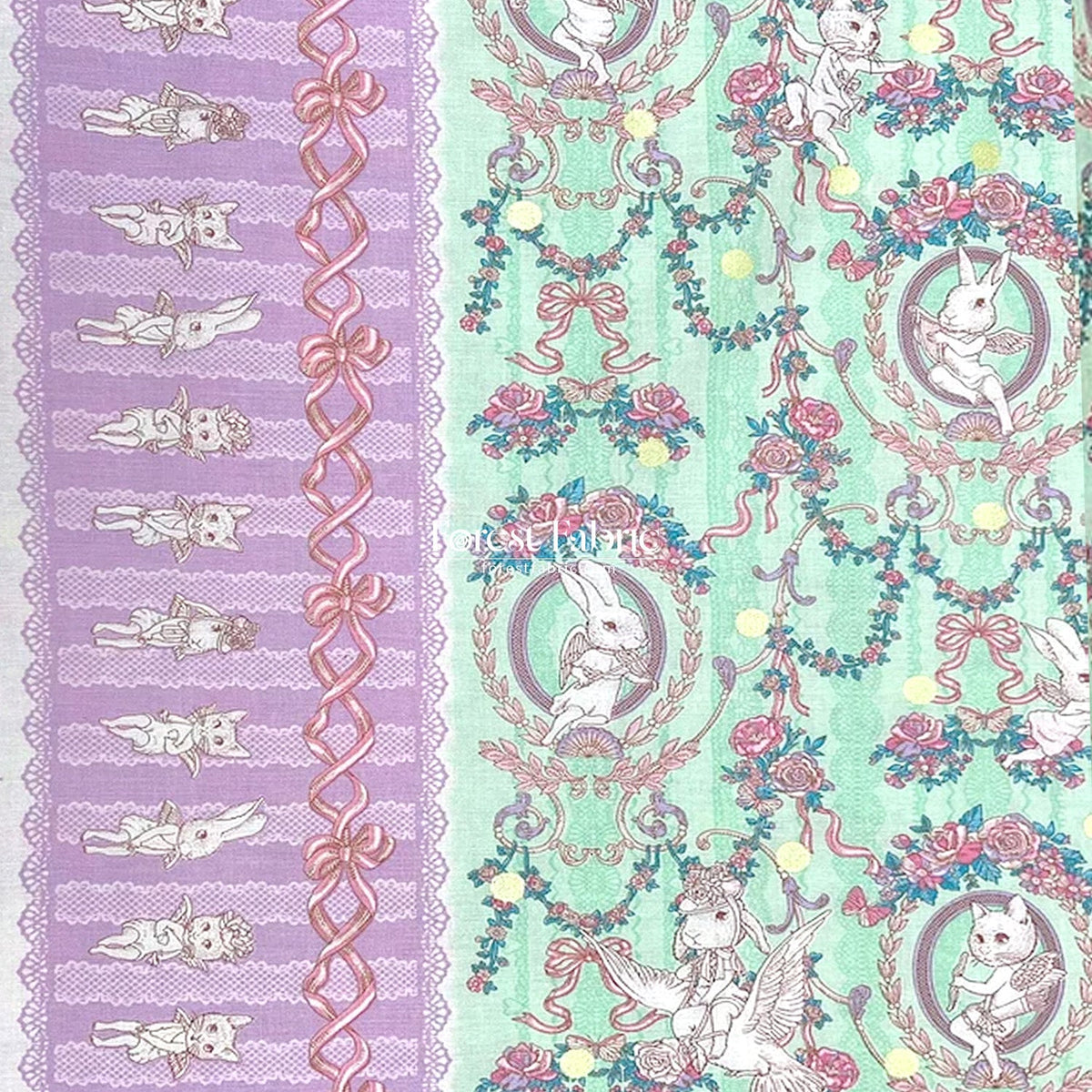 JoliFleur - cotton - Festoon EVERGREEN fabric - FO:REST Fabric 布恩堂Liberty fabrictana lawnjapanese fabricykk zipper