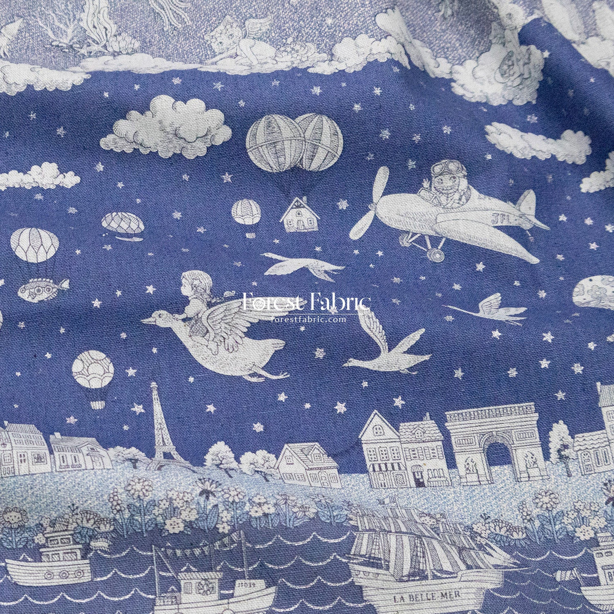 JoliFleur - cotton linen - Tokimeki Aquatopia - 60cm - FO:REST Fabric 布恩堂Liberty fabrictana lawnjapanese fabricykk zipper
