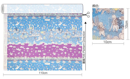 JoliFleur - cotton linen - Tokimeki Aquatopia - 60cm - FO:REST Fabric 布恩堂Liberty fabrictana lawnjapanese fabricykk zipper