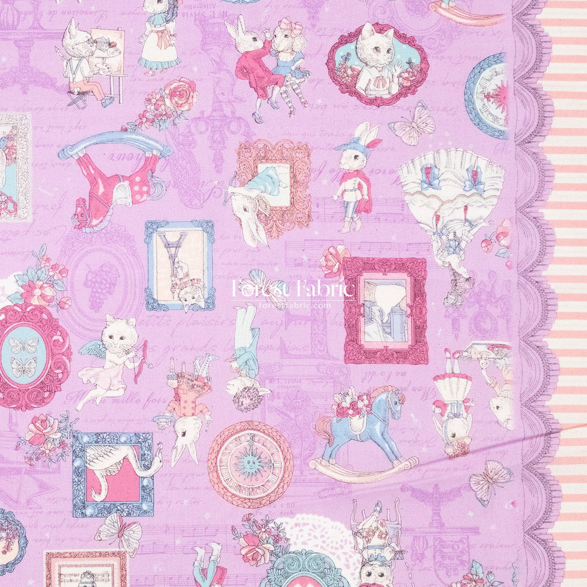 JoliFleur - cotton - TeaParty AQUABLUE fabric - FO:REST Fabric 布恩堂Liberty fabrictana lawnjapanese fabricykk zipper