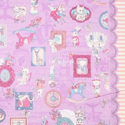 JoliFleur - cotton - TeaParty AQUABLUE fabric - FO:REST Fabric 布恩堂Liberty fabrictana lawnjapanese fabricykk zipper
