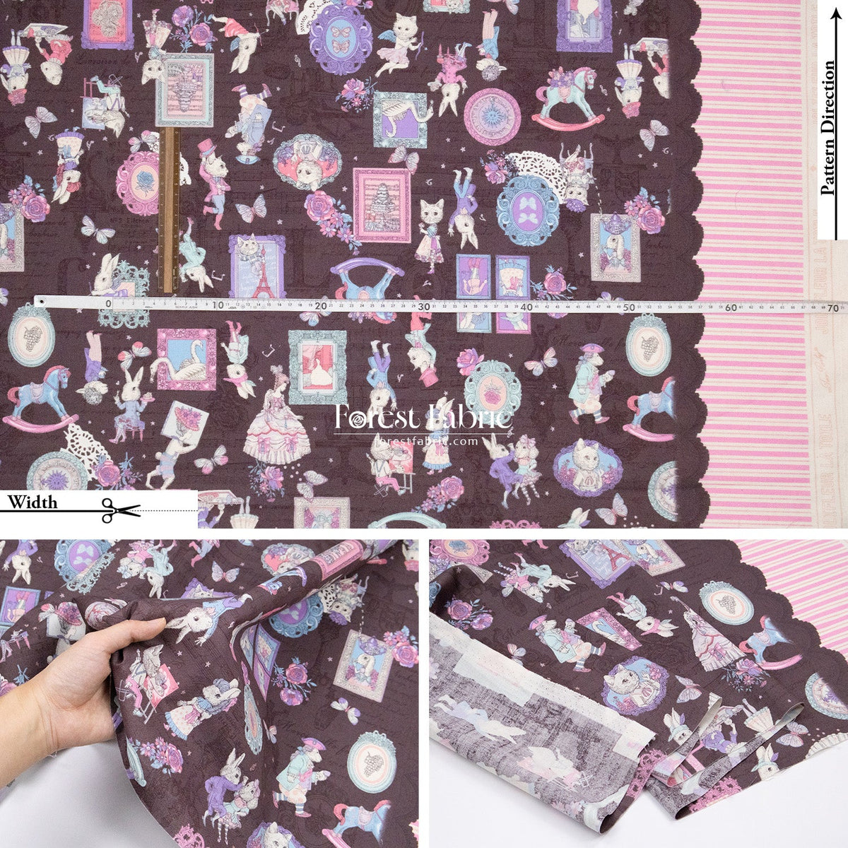JoliFleur - cotton - TeaParty AQUABLUE fabric - FO:REST Fabric 布恩堂Liberty fabrictana lawnjapanese fabricykk zipper