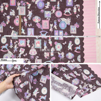 JoliFleur - cotton - TeaParty AQUABLUE fabric - FO:REST Fabric 布恩堂Liberty fabrictana lawnjapanese fabricykk zipper