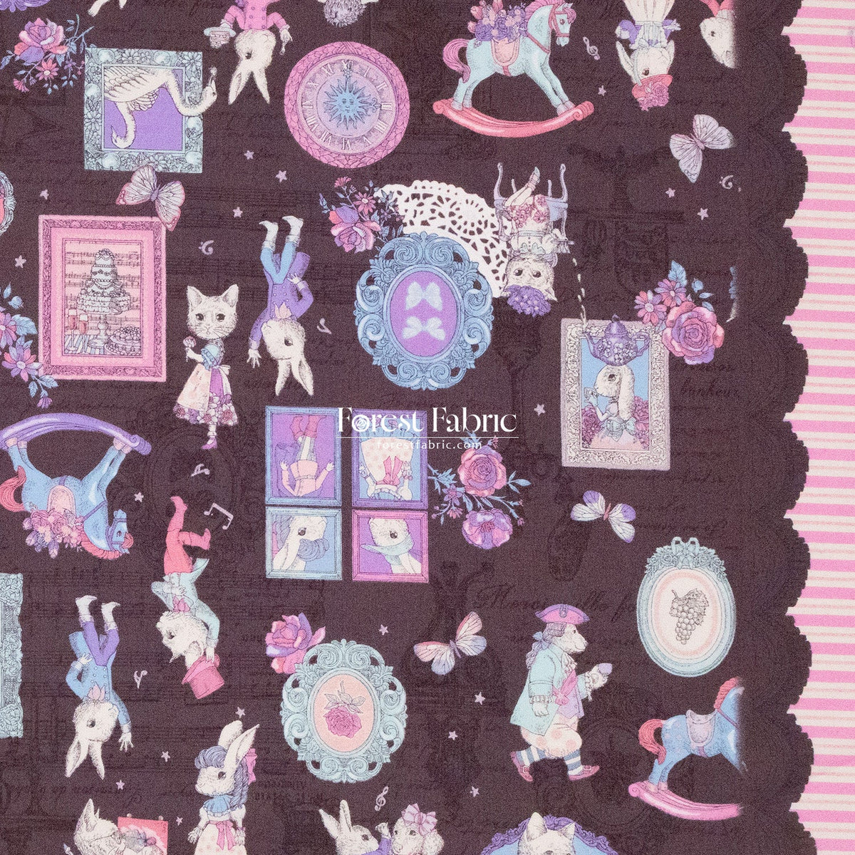 JoliFleur - cotton - TeaParty AQUABLUE fabric - FO:REST Fabric 布恩堂Liberty fabrictana lawnjapanese fabricykk zipper