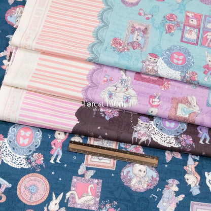 JoliFleur - cotton - TeaParty AQUABLUE fabric - FO:REST Fabric 布恩堂Liberty fabrictana lawnjapanese fabricykk zipper