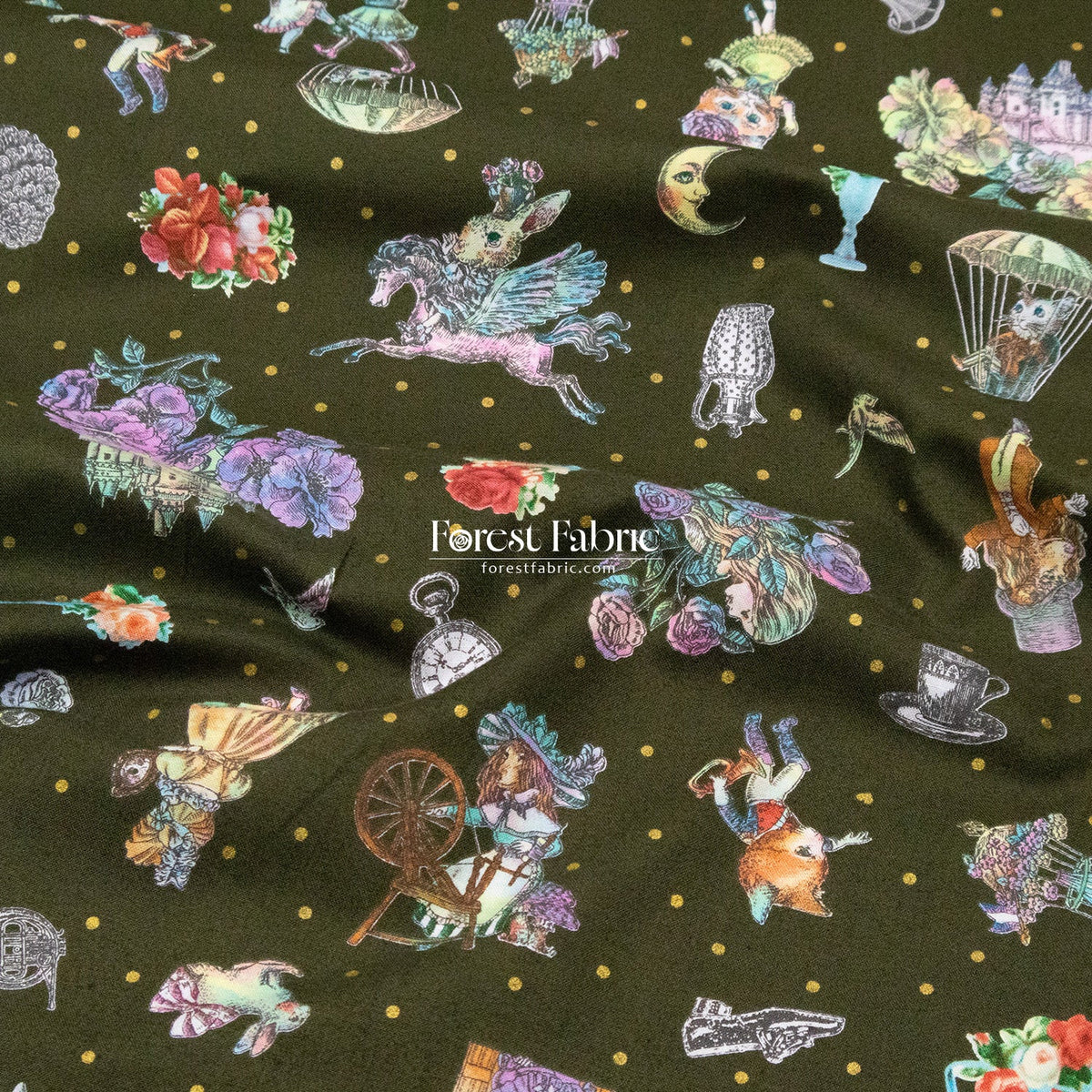 JoliFleur - cotton - THORN ROSE fabric - FO:REST Fabric 布恩堂Liberty fabrictana lawnjapanese fabricykk zipper