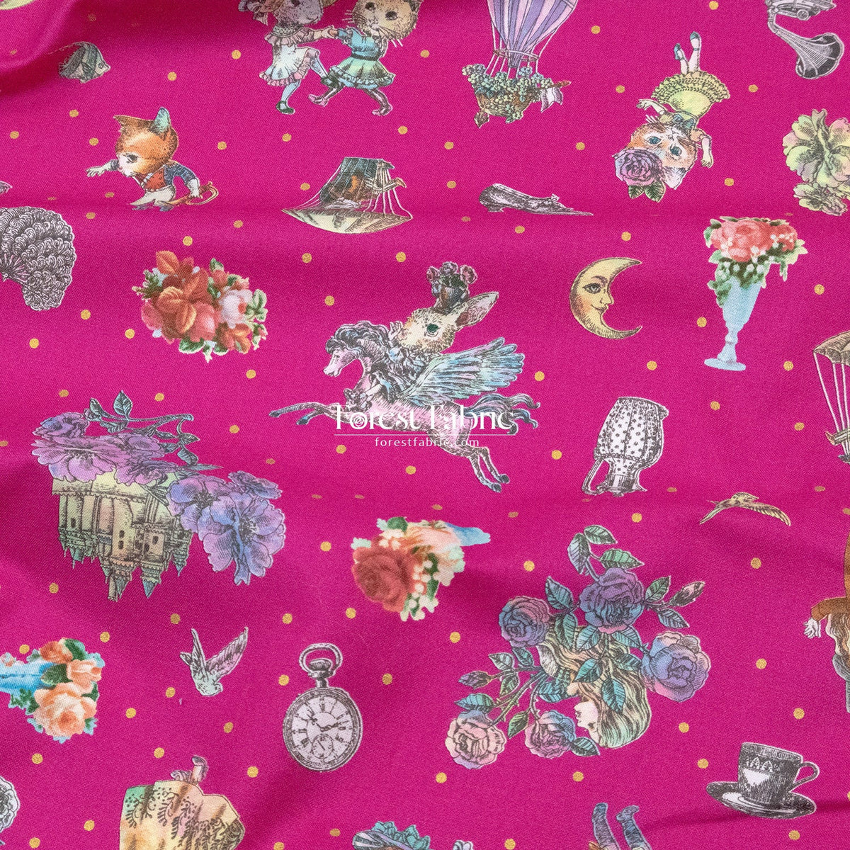 JoliFleur - cotton - THORN ROSE fabric - FO:REST Fabric 布恩堂Liberty fabrictana lawnjapanese fabricykk zipper