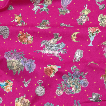 JoliFleur - cotton - THORN ROSE fabric - FO:REST Fabric 布恩堂Liberty fabrictana lawnjapanese fabricykk zipper