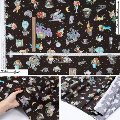 JoliFleur - cotton - THORN ROSE fabric - FO:REST Fabric 布恩堂Liberty fabrictana lawnjapanese fabricykk zipper