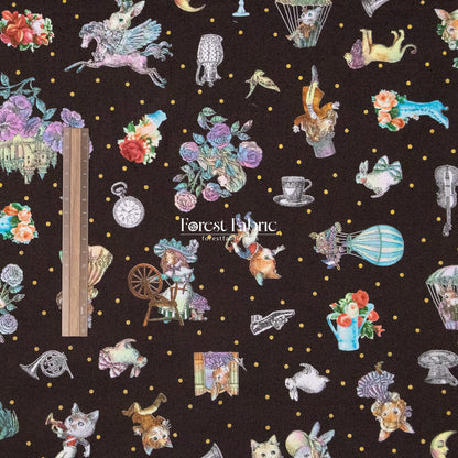JoliFleur - cotton - THORN ROSE fabric - FO:REST Fabric 布恩堂Liberty fabrictana lawnjapanese fabricykk zipper