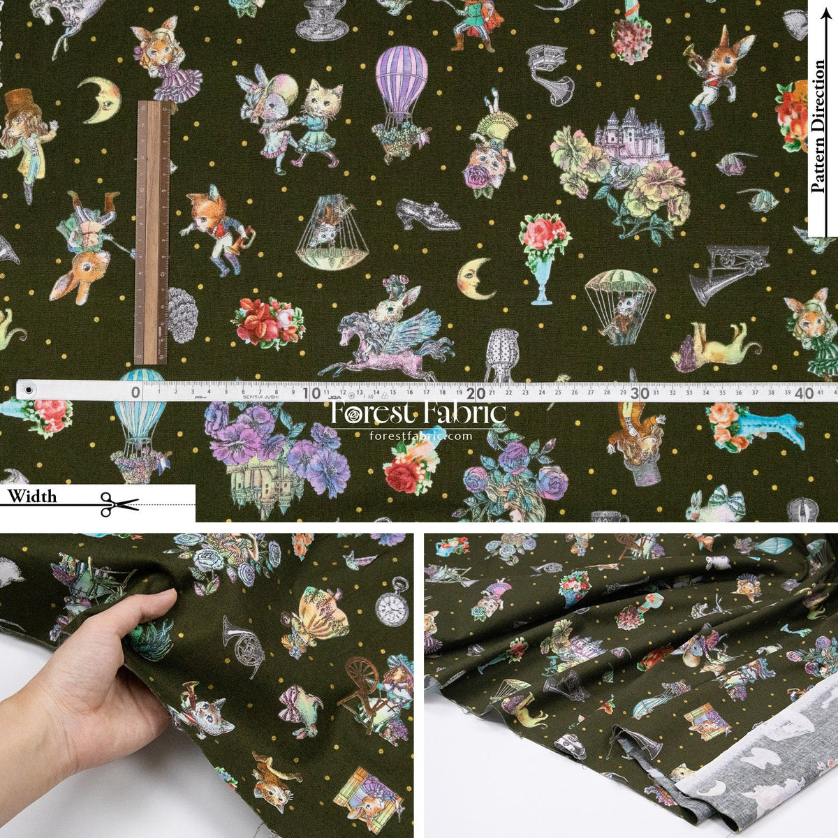 JoliFleur - cotton - THORN ROSE fabric - FO:REST Fabric 布恩堂Liberty fabrictana lawnjapanese fabricykk zipper