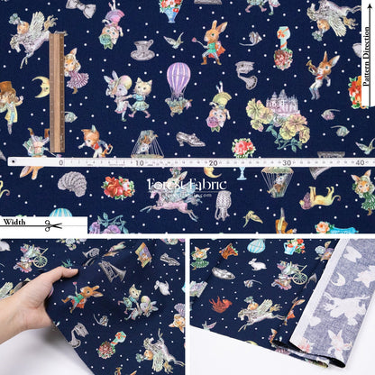 JoliFleur - cotton - THORN ROSE fabric - FO:REST Fabric 布恩堂Liberty fabrictana lawnjapanese fabricykk zipper