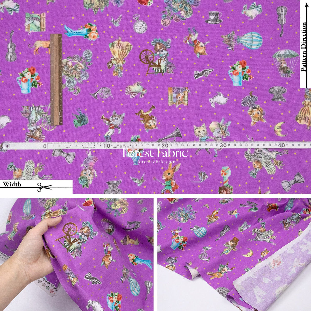 JoliFleur - cotton - THORN ROSE fabric - FO:REST Fabric 布恩堂Liberty fabrictana lawnjapanese fabricykk zipper