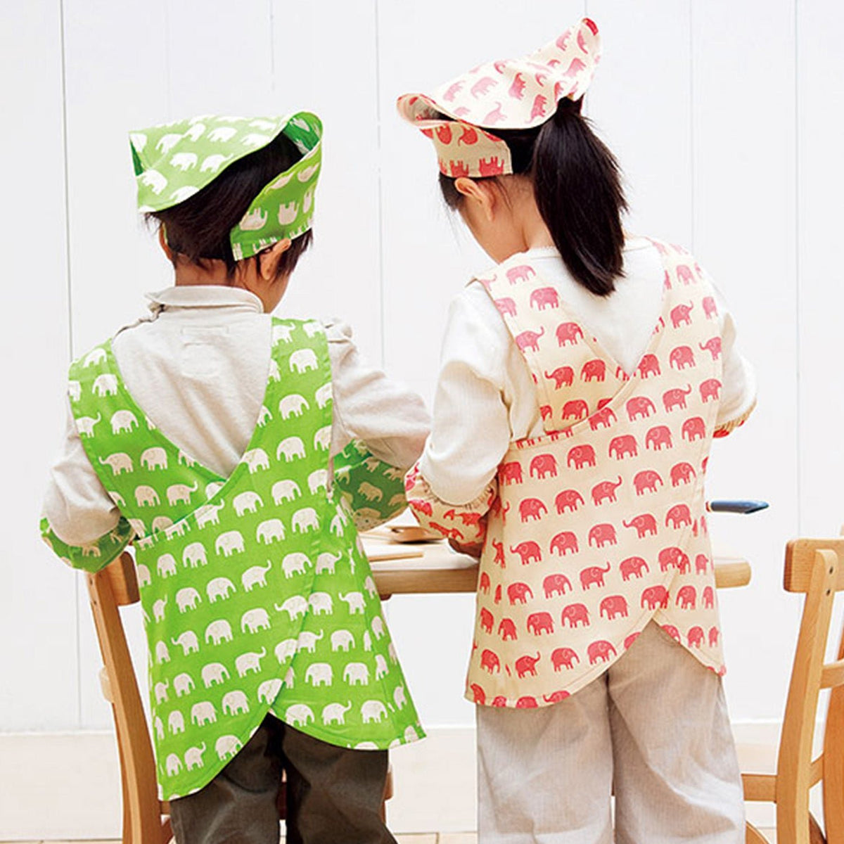 Kids Paper pattern for 3-Piece Apron Set - FO:REST Fabric 布恩堂Liberty fabric#tana lawn#japanese fabric#ykk zipper#