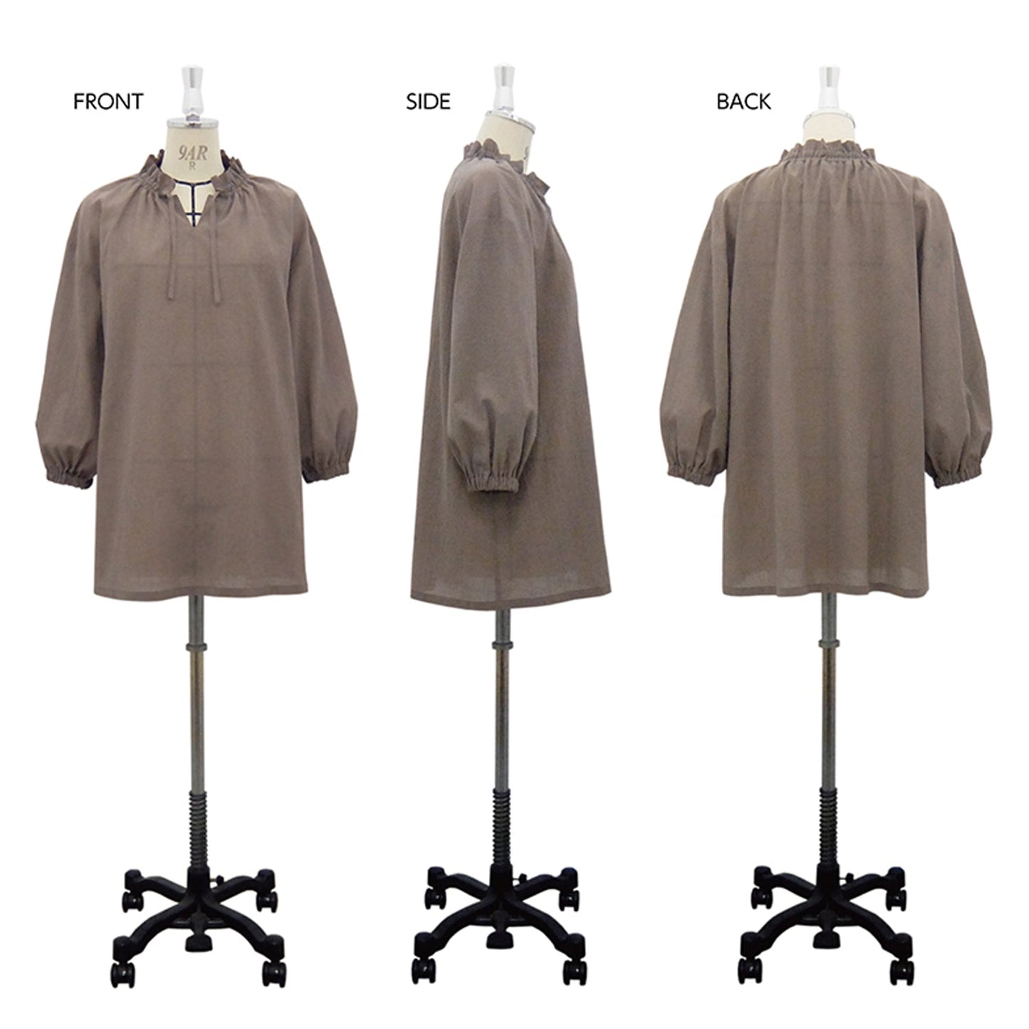 LADIES frill gathered blouse Paper pattern - FO:REST Fabric 布恩堂Liberty fabrictana lawnjapanese fabricykk zipper