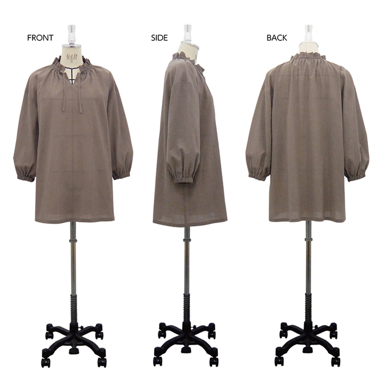 LADIES frill gathered blouse Paper pattern - FO:REST Fabric 布恩堂Liberty fabrictana lawnjapanese fabricykk zipper